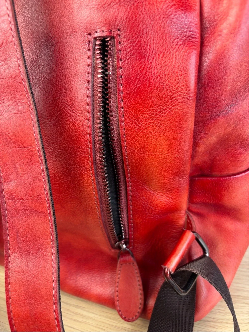Yukon Full Grain Rich Red Rustic Brown Backpack LIKE NEW!!‎